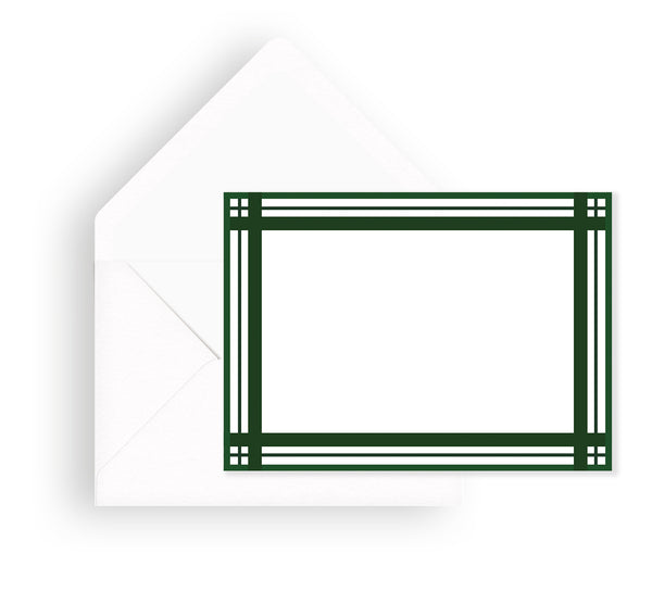 Green Plaid Holiday Mini Notecard Set