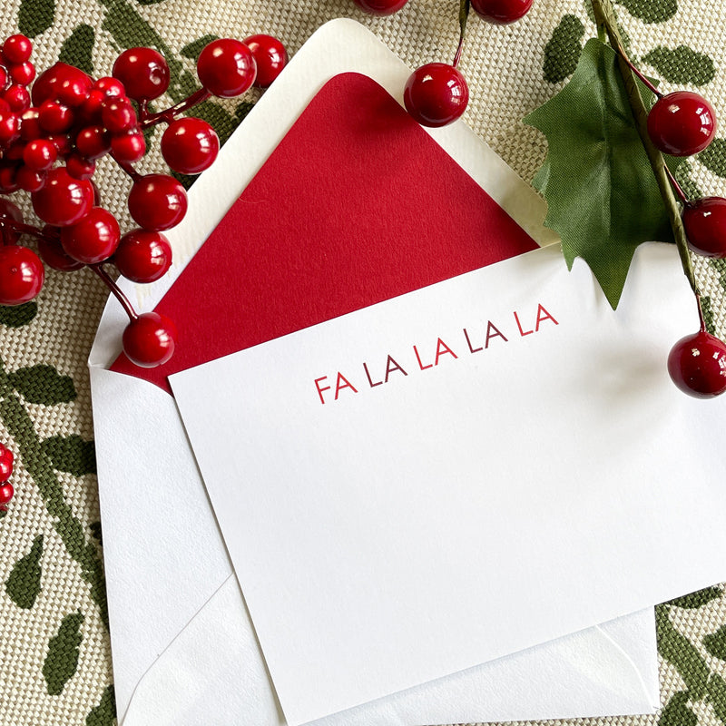 Fa La La Holiday Mini Notecard Set