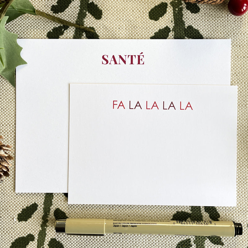 Fa La La Holiday Mini Notecard Set