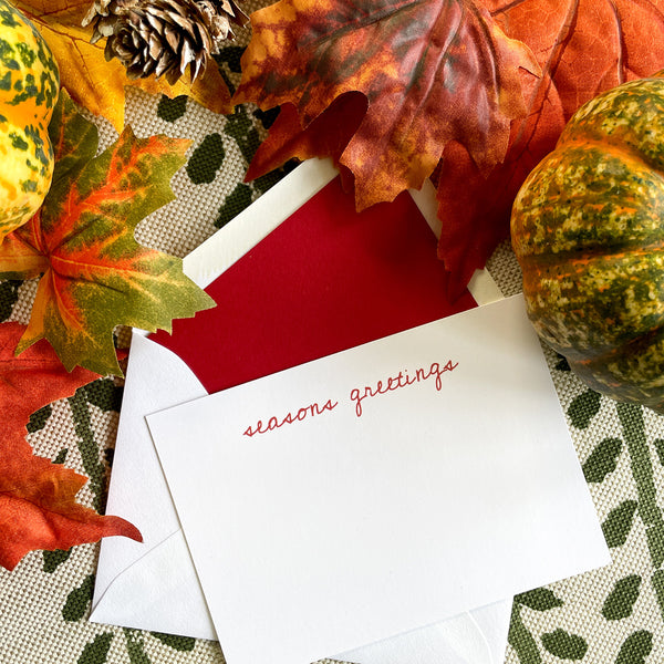 Seasons Greetings Holiday Mini Notecard Set